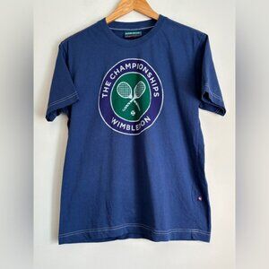 Wimbledon Championships Logo TShirt Navy Mens XS